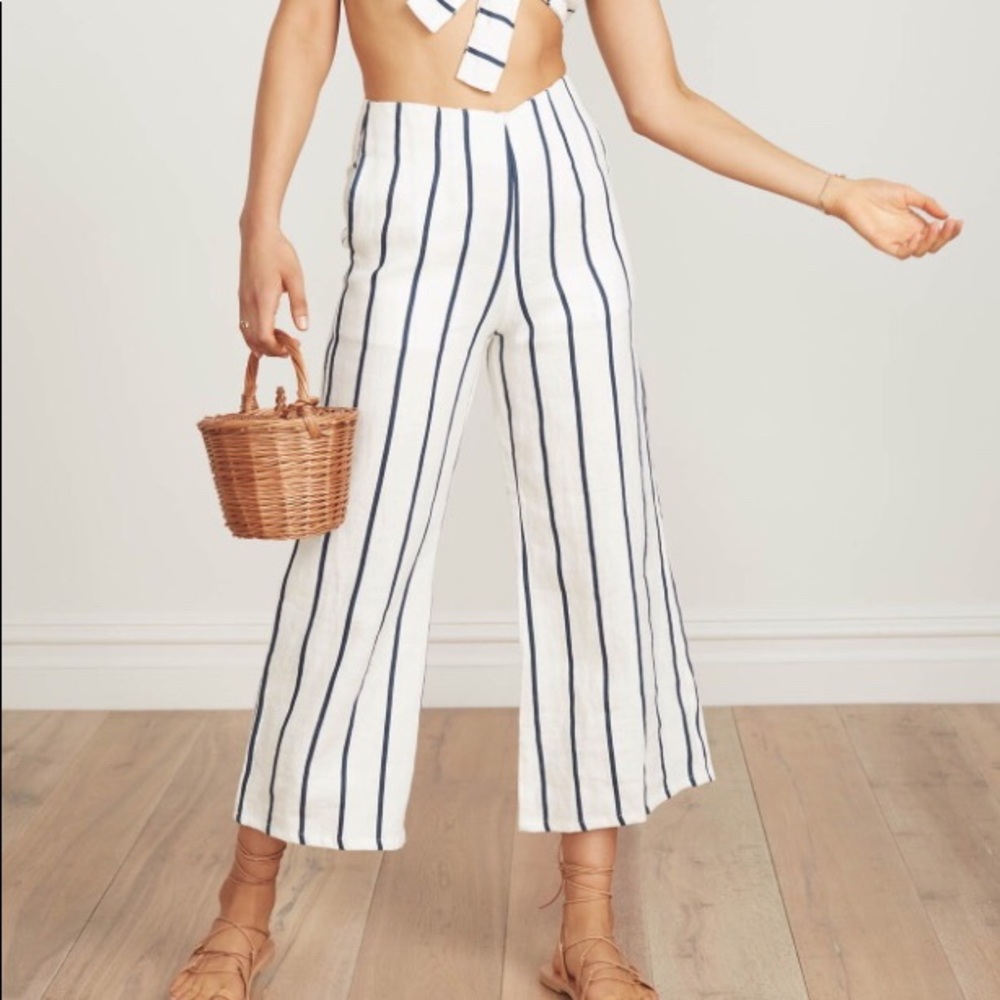 Faithfull The Brand high rise linen Tomas pants - Picture 6 of 8